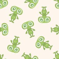 Space alien seamless pattern