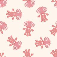 Space alien seamless pattern N3