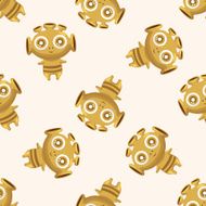 Space alien seamless pattern N4