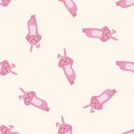 animal rabbit cartoon seamless pattern