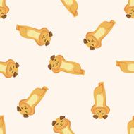 animal dog cartoon seamless pattern