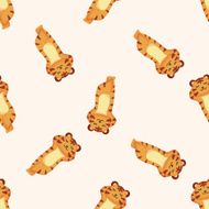 animal tiger cartoon seamless pattern