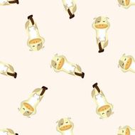 animal cow cartoon seamless pattern
