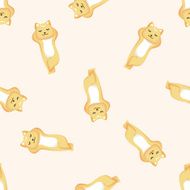 animal cat cartoon seamless pattern