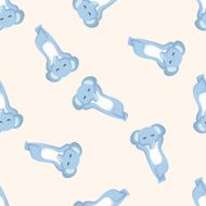 animal ephant cartoon seamless pattern