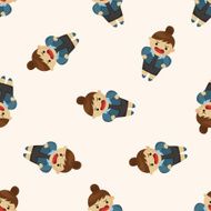 Office workers seamless pattern N25
