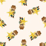 Cowboy seamless pattern N4