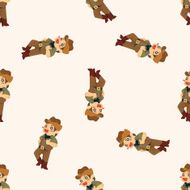 Cowboy seamless pattern N8