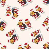 santa claus seamless pattern N3