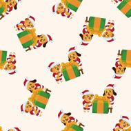 santa claus seamless pattern N5