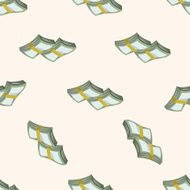 Financial money cash seamless pattern