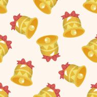 Christmas bell seamless pattern