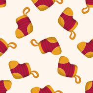 Christmas stocking seamless pattern