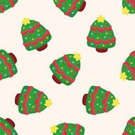 Christmas tree seamless pattern N2