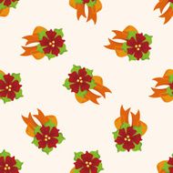 poinsettia seamless pattern