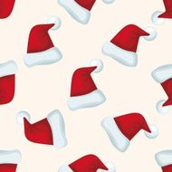Christmas hat seamless pattern