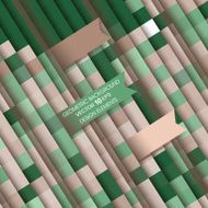 The geometric background of squares and rhombuses a green tone