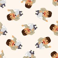 Office workers seamless pattern N34