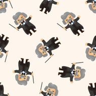 character musician conductor seamless pattern
