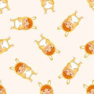 party cartoon costume seamless pattern N4