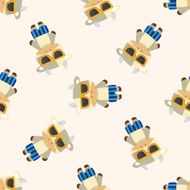 animal cow summer cartoon seamless pattern