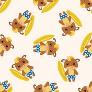 animal rattle summer cartoon seamless pattern
