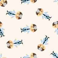 people theme doctor seamless pattern
