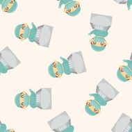 people theme doctor seamless pattern N3