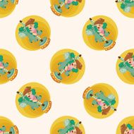 Amusement park facilities seamless pattern