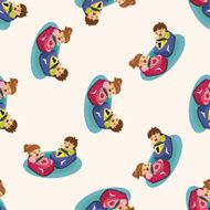 Amusement park facilities seamless pattern N3