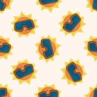 weather sunny day seamless pattern