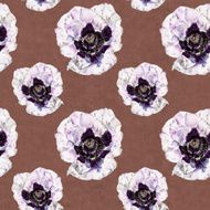 Seamless pattern with flowers Watercolor illustration N9
