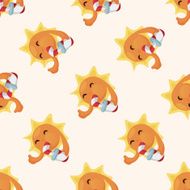 weather sunny day seamless pattern N2