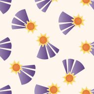 weather sunny day seamless pattern N3