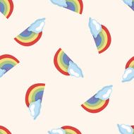 weather rainbow seamless pattern