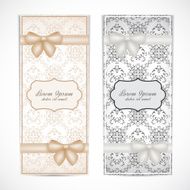 Two weddings invitation card in the vintage style for greeting