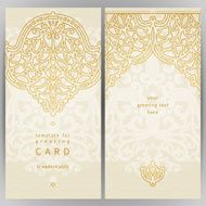 Vintage ornate cards in oriental style N34