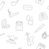 Seamless pattern of smoking vector elements