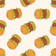 Hamburger seamless pattern N2