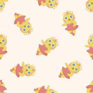 animal cat dancing cartoon seamless pattern