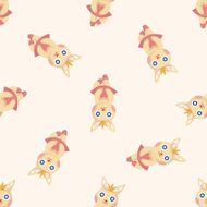 animal rabbit dancing cartoon seamless pattern