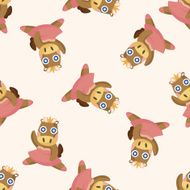 animal horse dancing cartoon seamless pattern