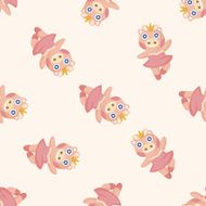 animal pig dancing cartoon seamless pattern