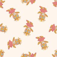 animal rattle dancing cartoon seamless pattern