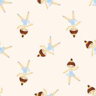 ballet dancer seamless pattern