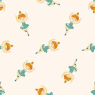 ballet dancer seamless pattern N8
