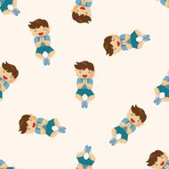 jumping person seamless pattern