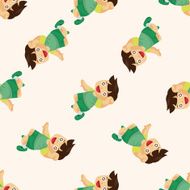 jumping person seamless pattern N3