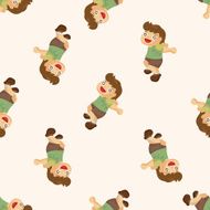 jumping person seamless pattern N8