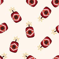 &quot; Wish spring comes&quot; Chinese firecrackers seamless pattern